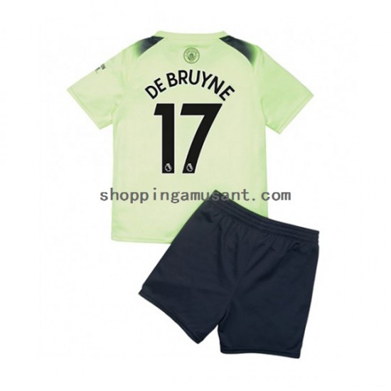 Maillot de Foot Manchester City De Bruyne 17 Enfant Neutre 2022-2023 Manche Courte