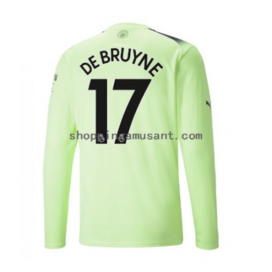 Maillot de Foot Manchester City De Bruyne 17 Homme Neutre 2022-2023 Manche Longue
