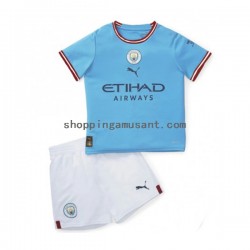 Maillot de Foot Manchester City Enfant Domicile 2022-2023 Manche Courte