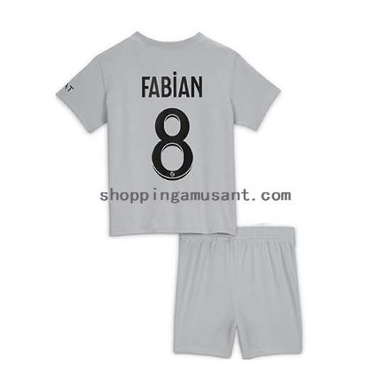 Maillot de Foot Paris Saint-Germain Fabian 8 Enfant Extérieur 2022-2023 Manche Courte