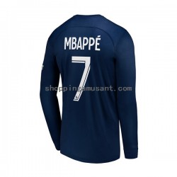 Maillot de Foot Paris Saint-Germain Mbappé 7 Homme Domicile 2022-2023 Manche Longue