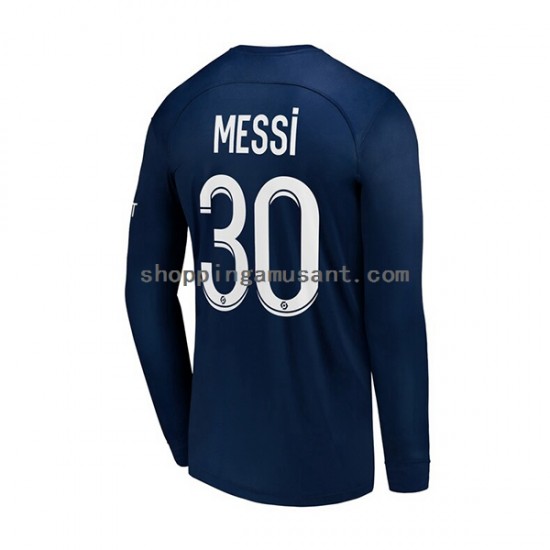Maillot de Foot Paris Saint-Germain Messi 30 Homme Domicile 2022-2023 Manche Longue
