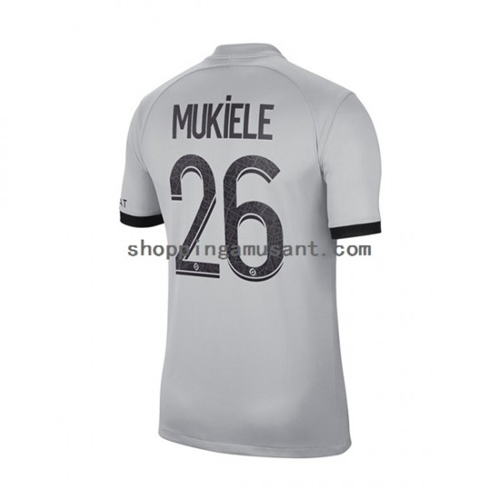 Maillot de Foot Paris Saint-Germain Mukiele 26 Homme Extérieur 2022-2023 Manche Courte