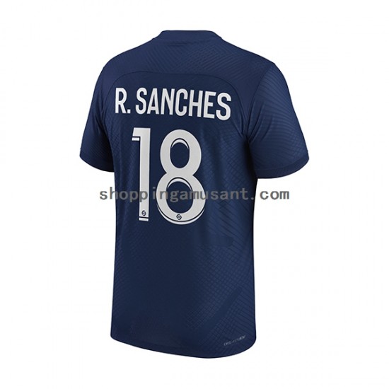 Maillot de Foot Paris Saint-Germain R.Sanches 18 Homme Domicile 2022-2023 Manche Courte