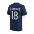 Maillot de Foot Paris Saint-Germain R.Sanches 18 Homme Domicile 2022-2023 Manche Courte