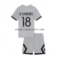 Maillot de Foot Paris Saint-Germain R.Sanches 18 Enfant Extérieur 2022-2023 Manche Courte