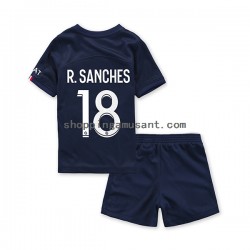 Maillot de Foot Paris Saint-Germain R.Sanches 18 Enfant Domicile 2022-2023 Manche Courte