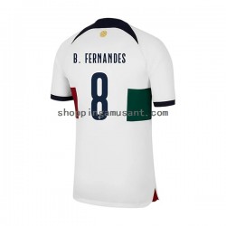 Maillot de Foot Portugal B.Fernandes 8 Homme Extérieur Coupe du Monde 2022 Manche Courte