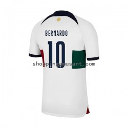 Maillot de Foot Portugal Bernardo 10 Homme Extérieur Coupe du Monde 2022 Manche Courte