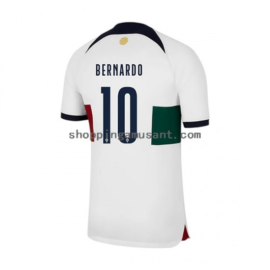 Maillot de Foot Portugal Bernardo 10 Homme Extérieur Coupe du Monde 2022 Manche Courte