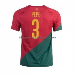 Maillot de Foot Portugal PEPE 3 Homme Domicile Coupe du Monde 2022 Manche Courte