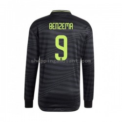 Maillot de Foot Real Madrid Karim Benzema 9 Homme Neutre 2022-2023 Manche Longue