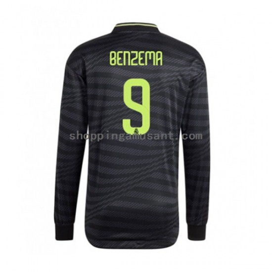 Maillot de Foot Real Madrid Karim Benzema 9 Homme Neutre 2022-2023 Manche Longue