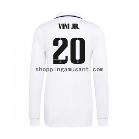 Maillot de Foot Real Madrid Vinicius Junior 20 Homme Domicile 2022-2023 Manche Longue