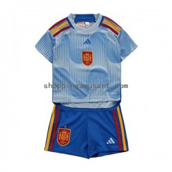 Maillot de Foot Espagne Enfant Extérieur Coupe du Monde 2022 Manche Courte