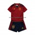 Maillot de Foot Espagne Enfant Domicile Coupe du Monde 2022 Manche Courte