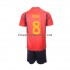 Maillot de Foot Espagne Koke 8 Enfant Domicile Coupe du Monde 2022 Manche Courte