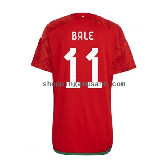 Maillot de Foot Pays de Galles Bale 11 Homme Domicile Coupe du Monde 2022 Manche Courte