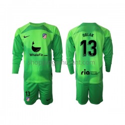 Maillot de Foot Atlético Madrid Jan Oblak 13 Gardien Enfant Domicile 2022-2023 Manche Longue