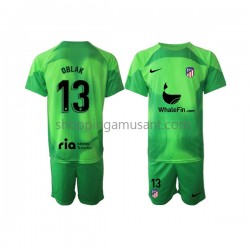 Maillot de Foot Atlético Madrid Jan Oblak 13 Gardien Enfant Domicile 2022-2023 Manche Courte