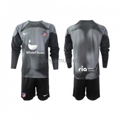Maillot de Foot Atlético Madrid Gardien Enfant Extérieur 2022-2023 Manche Longue