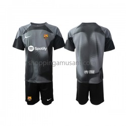 Maillot de Foot FC Barcelone Gardien Enfant Extérieur 2022-2023 Manche Courte