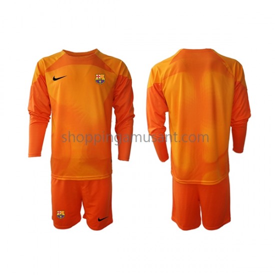 Maillot de Foot FC Barcelone Gardien Enfant Neutre 2022-2023 Manche Longue