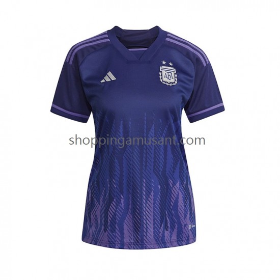Maillot de Foot Argentine Féminine Extérieur Coupe du Monde 2022 Manche Courte