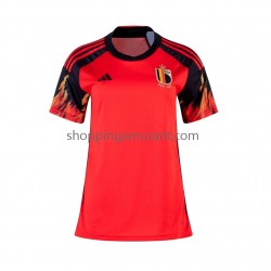 Maillot de Foot Belgique Féminine Domicile Coupe du Monde 2022 Manche Courte