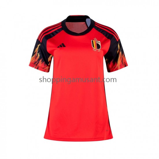 Maillot de Foot Belgique Féminine Domicile Coupe du Monde 2022 Manche Courte
