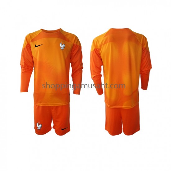 Maillot de Foot France Gardien Enfant Extérieur Coupe du Monde 2022 Manche Longue