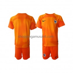 Maillot de Foot France Gardien Enfant Extérieur Coupe du Monde 2022 Manche Courte
