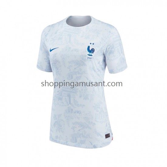 Maillot de Foot France Féminine Extérieur Coupe du Monde 2022 Manche Courte