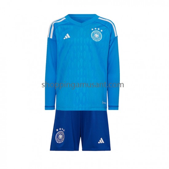 Maillot de Foot Allemagne Gardien Enfant Domicile Coupe du Monde 2022 Manche Longue