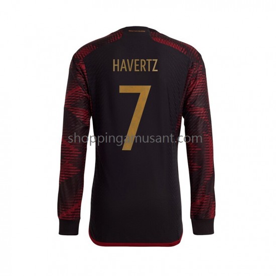 Maillot de Foot Allemagne Havertz 7 Homme Extérieur Coupe du Monde 2022 Manche Longue