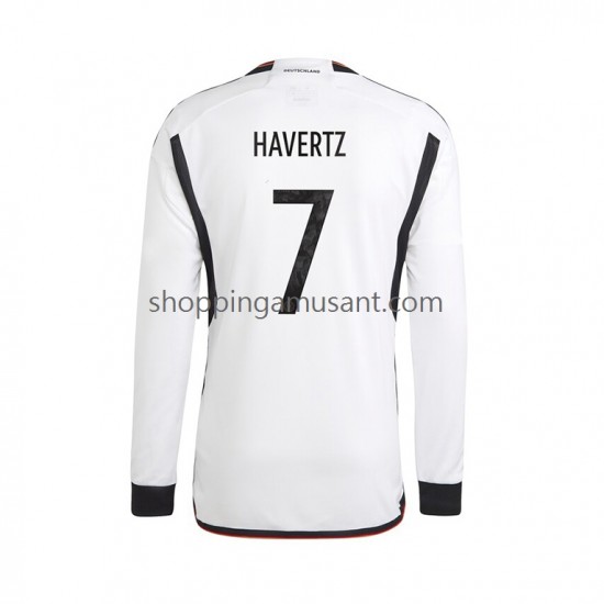 Maillot de Foot Allemagne Havertz 7 Homme Domicile Coupe du Monde 2022 Manche Longue
