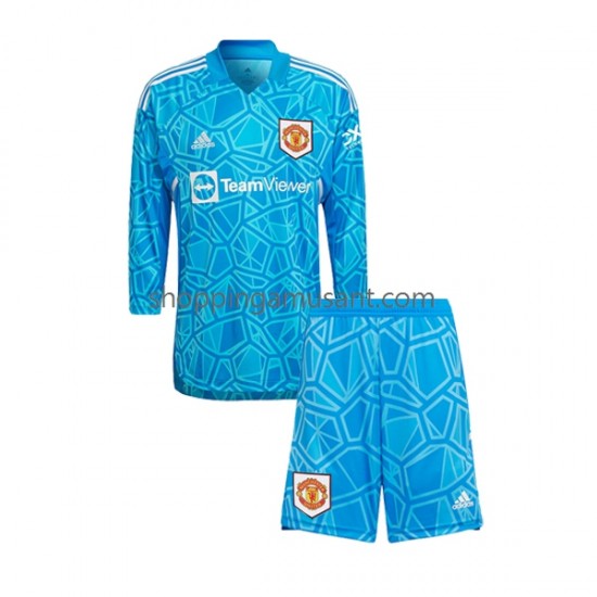 Maillot de Foot Manchester United Gardien Enfant Domicile 2022-2023 Manche Longue