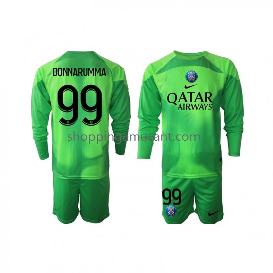 Maillot de Foot Paris Saint-Germain Donnarumma 99 Gardien Enfant Domicile 2022-2023 Manche Longue