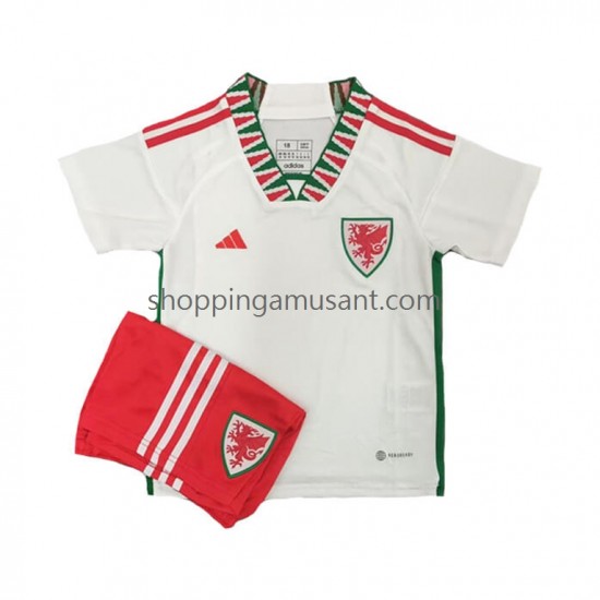 Maillot de Foot Pays de Galles Enfant Extérieur Coupe du Monde 2022 Manche Courte