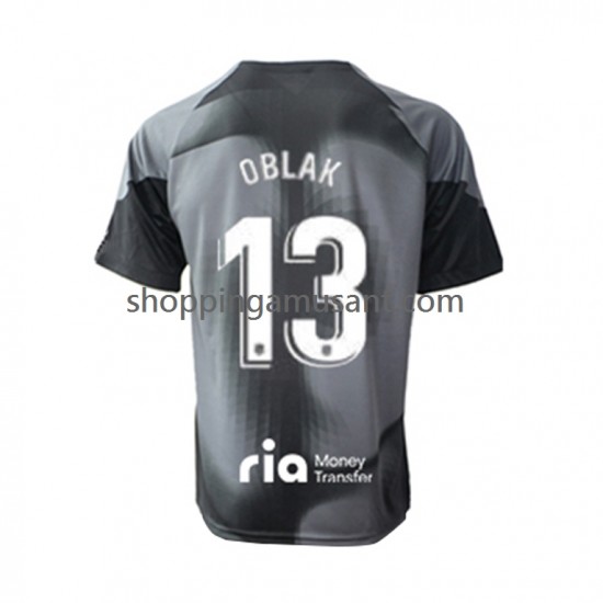 Maillot de Foot Atlético Madrid Jan Oblak 13 Gardien Homme Extérieur 2022-2023 Manche Courte