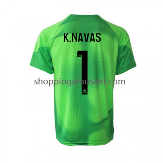 Maillot de Foot Paris Saint-Germain Keylor Navas 1 Gardien Homme Domicile 2022-2023 Manche Courte