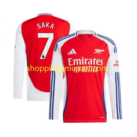 Maillot de Foot Arsenal Bukayo Saka 7 Homme Domicile 2024-2025 Manche Longue