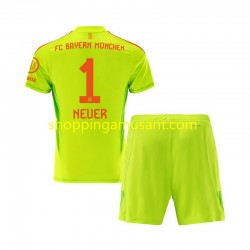 Maillot de Foot Bayern Munich Manuel Neuer 1 Gardien Enfant Domicile 2024-2025 Manche Courte