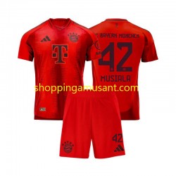 Maillot de Foot Bayern Munich Jamal Musiala 42 Enfant Domicile 2024-2025 Manche Courte