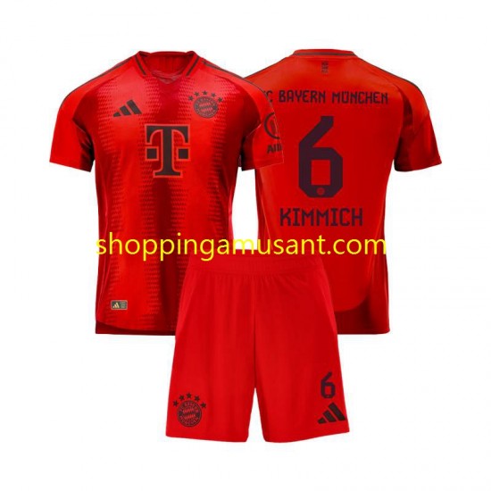 Maillot de Foot Bayern Munich Joshua Kimmich 6 Enfant Domicile 2024-2025 Manche Courte