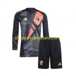 Maillot de Foot Belgique Gardien Enfant Domicile Euro 2024 Manche Longue