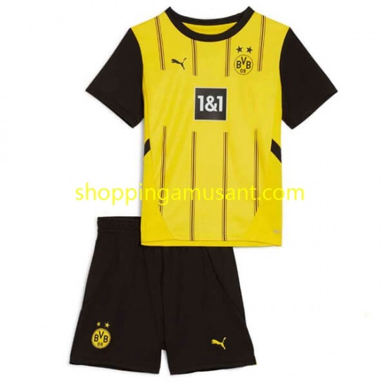 Maillot de Foot Borussia Dortmund Enfant Domicile 2024-2025 Manche Courte