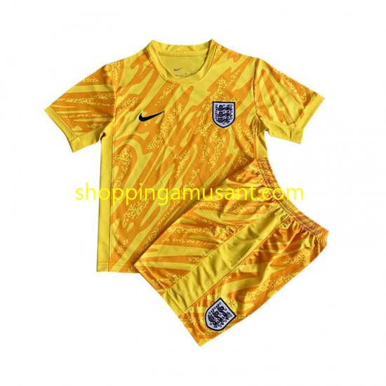 Maillot de Foot Angleterre Gardien Enfant Extérieur Euro 2024 Manche Courte