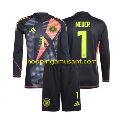 Maillot de Foot Allemagne Manuel Neuer 1 Gardien Enfant Domicile Euro 2024 Manche Longue
