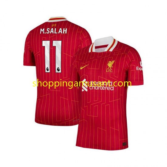 Maillot de Foot Liverpool Mohamed Salah 11 Homme Domicile 2024-2025 Manche Courte